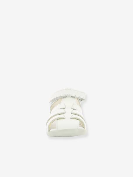 Sandales cuir bébé Bigflo-2 Iconique Biboo KICKERS® blanc+rose 5 - vertbaudet enfant 