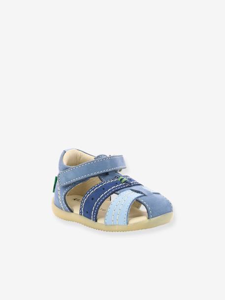 Sandales cuir bébé Bigbazar-2 Iconique Biboo KICKERS® bleu tricolore 1 - vertbaudet enfant 