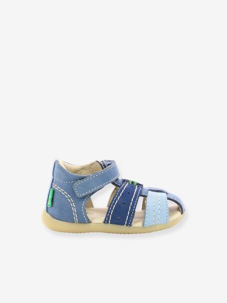 Sandales cuir bébé Bigbazar-2 Iconique Biboo bleu tricolore 2 - vertbaudet enfant 