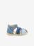 Sandales cuir bébé Bigbazar-2 Iconique Biboo bleu tricolore 2 - vertbaudet enfant 