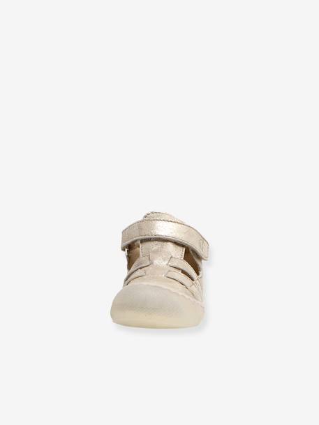 Sandales semi-ouvertes bébé Bede 1ers pas or 6 - vertbaudet enfant 