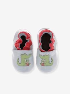 Chaussures-Chaussons cuir souple bébé Relax Croco ROBEEZ©