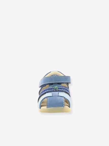 Sandales cuir bébé Bigbazar-2 Iconique Biboo bleu tricolore 6 - vertbaudet enfant 