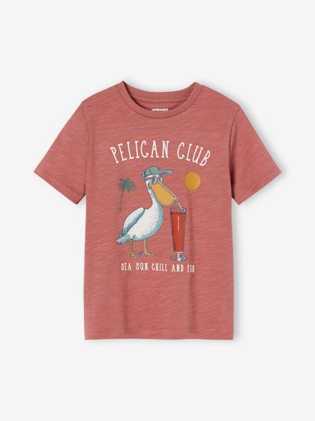 Tee-shirt animal ludique garçon blanc+écru+terracotta 7 - vertbaudet enfant 