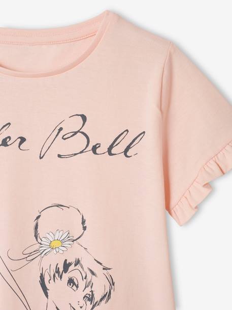 T-shirt fille manches courtes volantées Disney® Fée Clochette ROSE CLAIR UNI 3 - vertbaudet enfant 