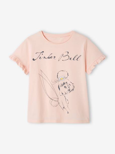 T-shirt fille manches courtes volantées Disney® Fée Clochette ROSE CLAIR UNI 1 - vertbaudet enfant 