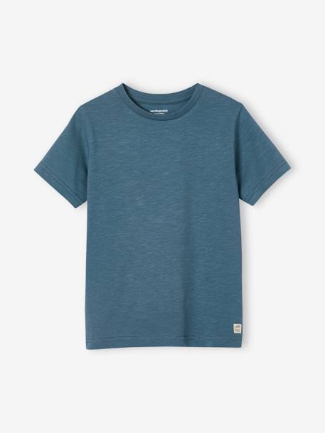 T-shirt garçon personnalisable manches courtes aubergine+blanc+BLEU+jaune pâle+mangue+sauge 11 - vertbaudet enfant 
