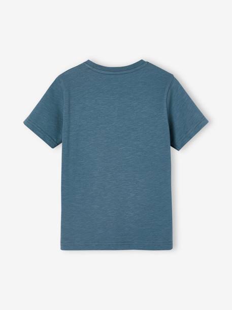 T-shirt garçon personnalisable manches courtes aubergine+blanc+BLEU+jaune pâle+mangue+sauge 13 - vertbaudet enfant 