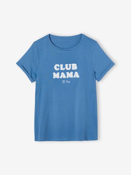 T-shirt à message grossesse et allaitement en coton bio personnalisable Bleu+Gris anthracite+Moutarde+Rose+Terracotta 7 - vertbaudet enfant 