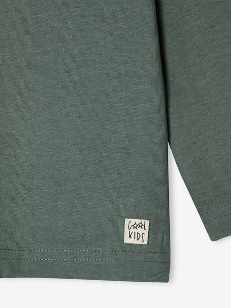 T-shirt garçon unis manches longues personnalisable anthracite+Bleu+jaune+marine+vert+vert sapin 27 - vertbaudet enfant 
