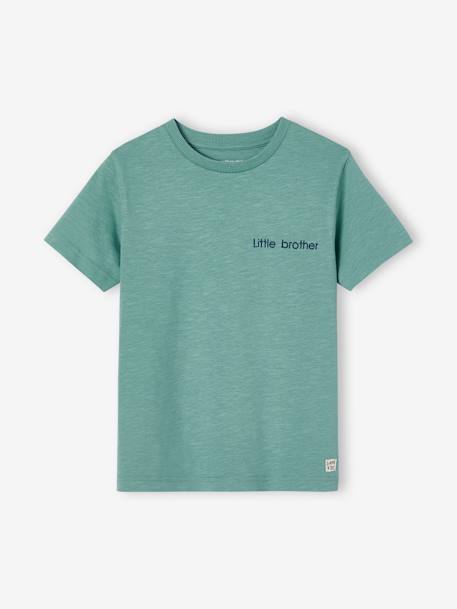 T-shirt garçon personnalisable manches courtes aubergine+blanc+BLEU+jaune pâle+mangue+sauge 33 - vertbaudet enfant 