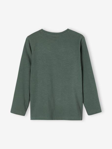 T-shirt garçon unis manches longues personnalisable anthracite+Bleu+jaune+marine+vert+vert sapin 26 - vertbaudet enfant 