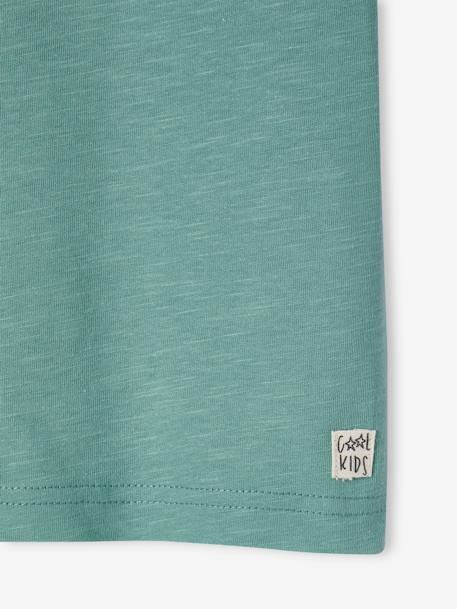 T-shirt garçon personnalisable manches courtes aubergine+blanc+BLEU+jaune pâle+mangue+sauge 35 - vertbaudet enfant 