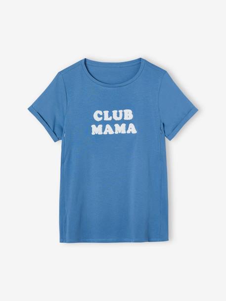 T-shirt à message grossesse et allaitement en coton bio personnalisable Bleu+Gris anthracite+Moutarde+Rose+Terracotta 10 - vertbaudet enfant 