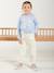 Pantalon fille mom MorphologiK fin écru+encre+pêche+rose poudré 2 - vertbaudet enfant 