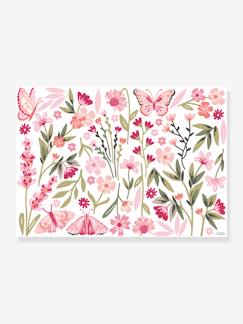 Linge de maison et décoration-Décoration-Papier peint, sticker-Stickers Jardin fleuri Magenta LILIPINSO