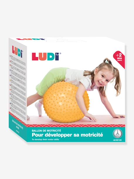 Ballon de motricité XXL LUDI jaune 2 - vertbaudet enfant 