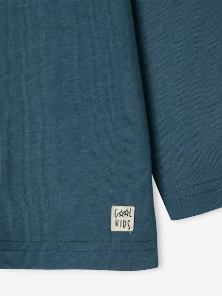 T-shirt couleur Basics personnalisable garçon manches longues Bleu+bois de rose+ECRU+marine+vert 4 - vertbaudet enfant 