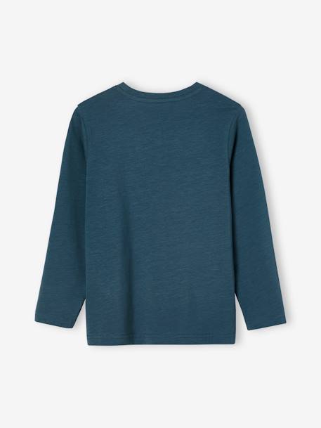 T-shirt garçon unis manches longues personnalisable anthracite+Bleu+jaune+marine+vert+vert sapin 7 - vertbaudet enfant 