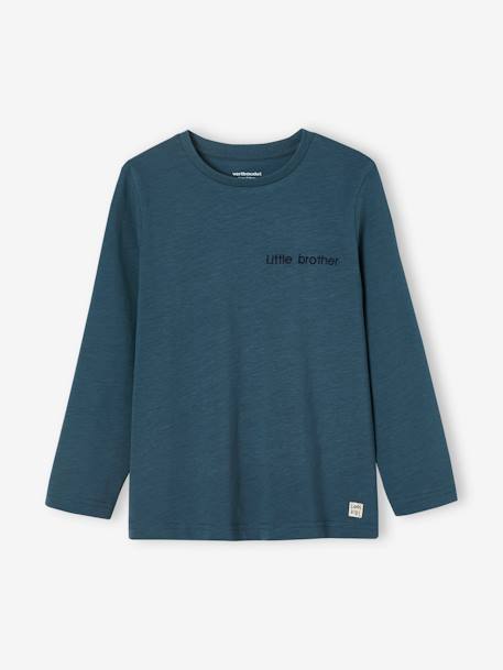 T-shirt garçon unis manches longues personnalisable anthracite+Bleu+jaune+marine+vert+vert sapin 10 - vertbaudet enfant 