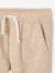Pantalon garçon retroussable en pantacourt léger aspect lin tissé beige chiné+bleu clair 6 - vertbaudet enfant 