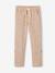 Pantalon garçon retroussable en pantacourt léger aspect lin tissé beige chiné+bleu clair 2 - vertbaudet enfant 