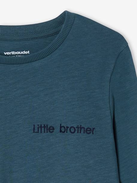 T-shirt garçon unis manches longues personnalisable anthracite+Bleu+jaune+marine+vert+vert sapin 8 - vertbaudet enfant 