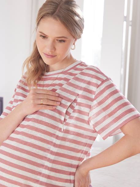 T-shirt rayé grossesse et allaitement tomette 3 - vertbaudet enfant 