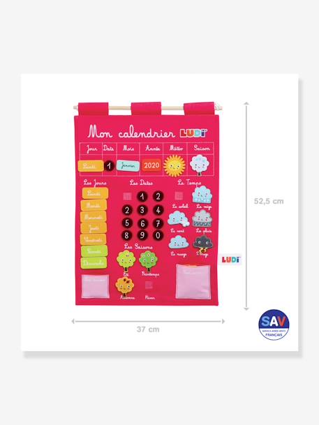 Calendrier Basic LUDI bleu+rose 9 - vertbaudet enfant 