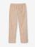 Pantalon garçon retroussable en pantacourt léger aspect lin tissé beige chiné+bleu clair 4 - vertbaudet enfant 