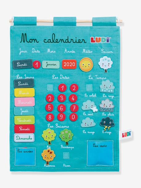 Calendrier Basic LUDI bleu+rose 1 - vertbaudet enfant 