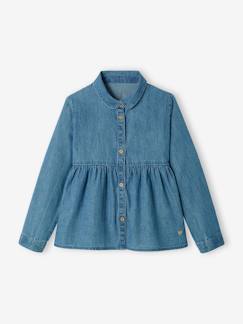 -Chemise en denim léger personnalisable fille