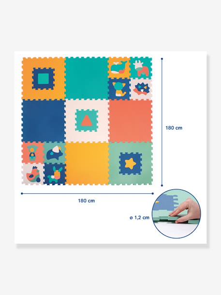 Jumbo tapis mousse multicolore 3 - vertbaudet enfant 