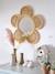 Miroir rotin et cannage Fleur beige doré 2 - vertbaudet enfant 