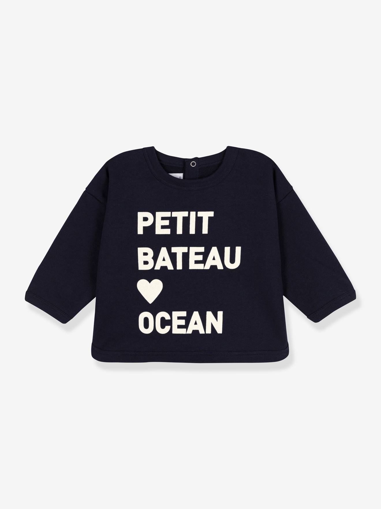 Sweat-shirt Bébé VERTBAUDET – Message Imprimé Tendre, 75% Coton, Manches Longues, Lavable 40°