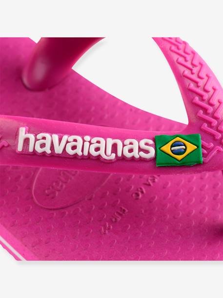 Tongs Baby Brasil Logo II HAVAIANAS bleu+marine+rose bonbon 17 - vertbaudet enfant 