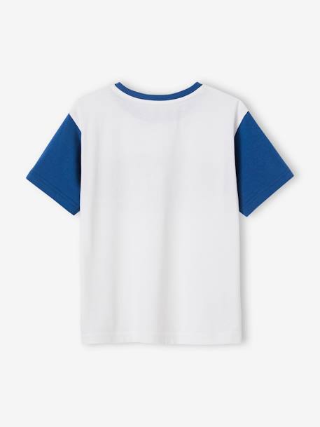 T-shirt sport team Boston garçon manches courtes contrastantes blanc 2 - vertbaudet enfant 