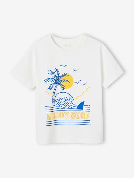 Garçon-T-shirt motif paysage détails encre gonflante garçon