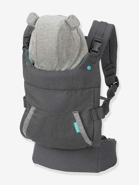 Porte-bébé Cuddle up gris+Gris/capuche renard 1 - vertbaudet enfant 