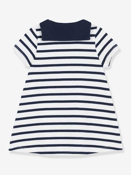 Robe manches courtes PETIT BATEAU blanc 2 - vertbaudet enfant 