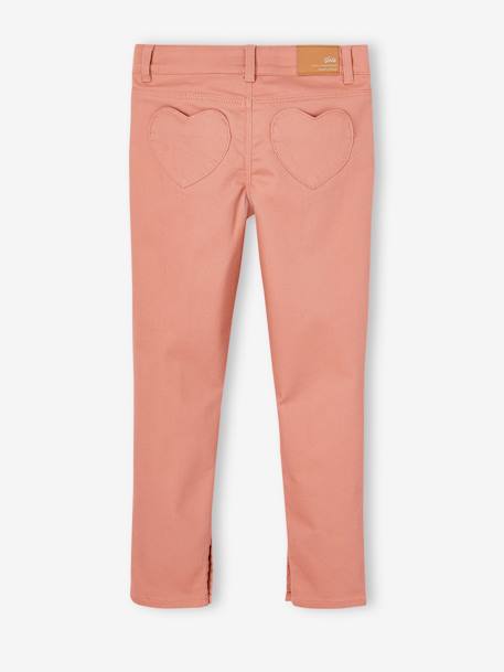 Pantalon slim indestructible fille poches coeurs au dos blush 3 - vertbaudet enfant 