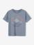 T-shirt motif paysage détails encre gonflante garçon bleu jean+écru 1 - vertbaudet enfant 
