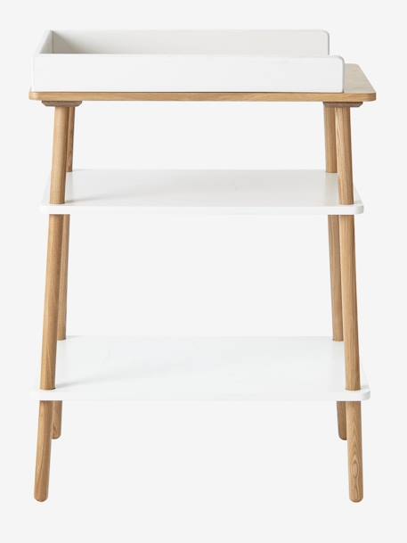 Table à langer LIGNE CONFETTI blanc/bois - Vertbaudet