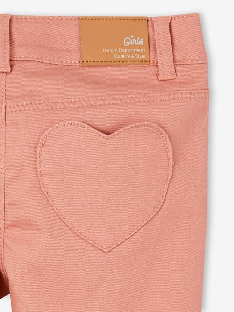 Pantalon slim indestructible fille poches coeurs au dos blush 6 - vertbaudet enfant 