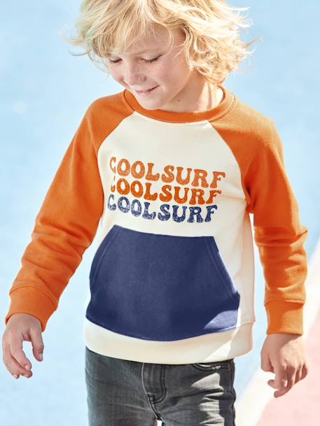 Sweat "cool surf" garçon effet colorblock  - vertbaudet enfant