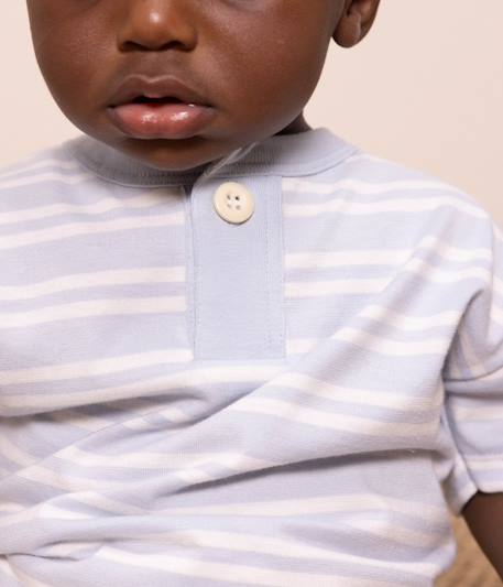 T-shirt manches courtes bleu 2 - vertbaudet enfant 