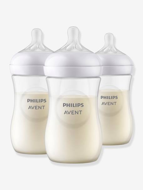 Lot de 3 biberons 260 ml Philips AVENT Natural Response transparent 1 - vertbaudet enfant 