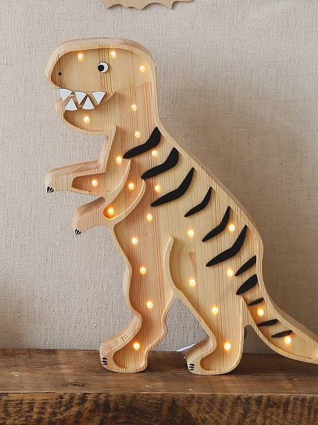 Lampe veilleuse Dinosaure T-Rex LITTLE LIGHTS bois 2 - vertbaudet enfant 