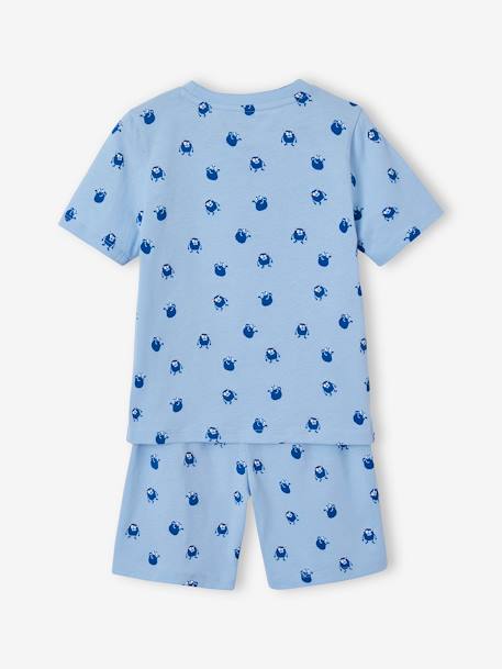 Pyjashort maille nid d'abeille imprimé monstres garçon bleu ciel 5 - vertbaudet enfant 