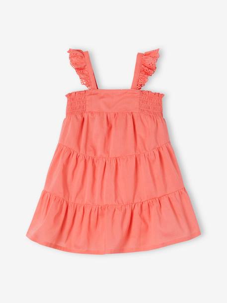 Robe à smocks bébé 3 volants rose 2 - vertbaudet enfant 